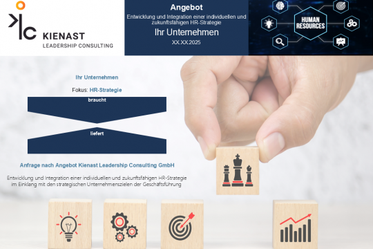 Grafik zur Bedarfsanalyse: Ihr Unternehmen braucht HR-Strategie und erhält daraus gezielte Lösungen, dargestellt mit Icon-Visualisierung